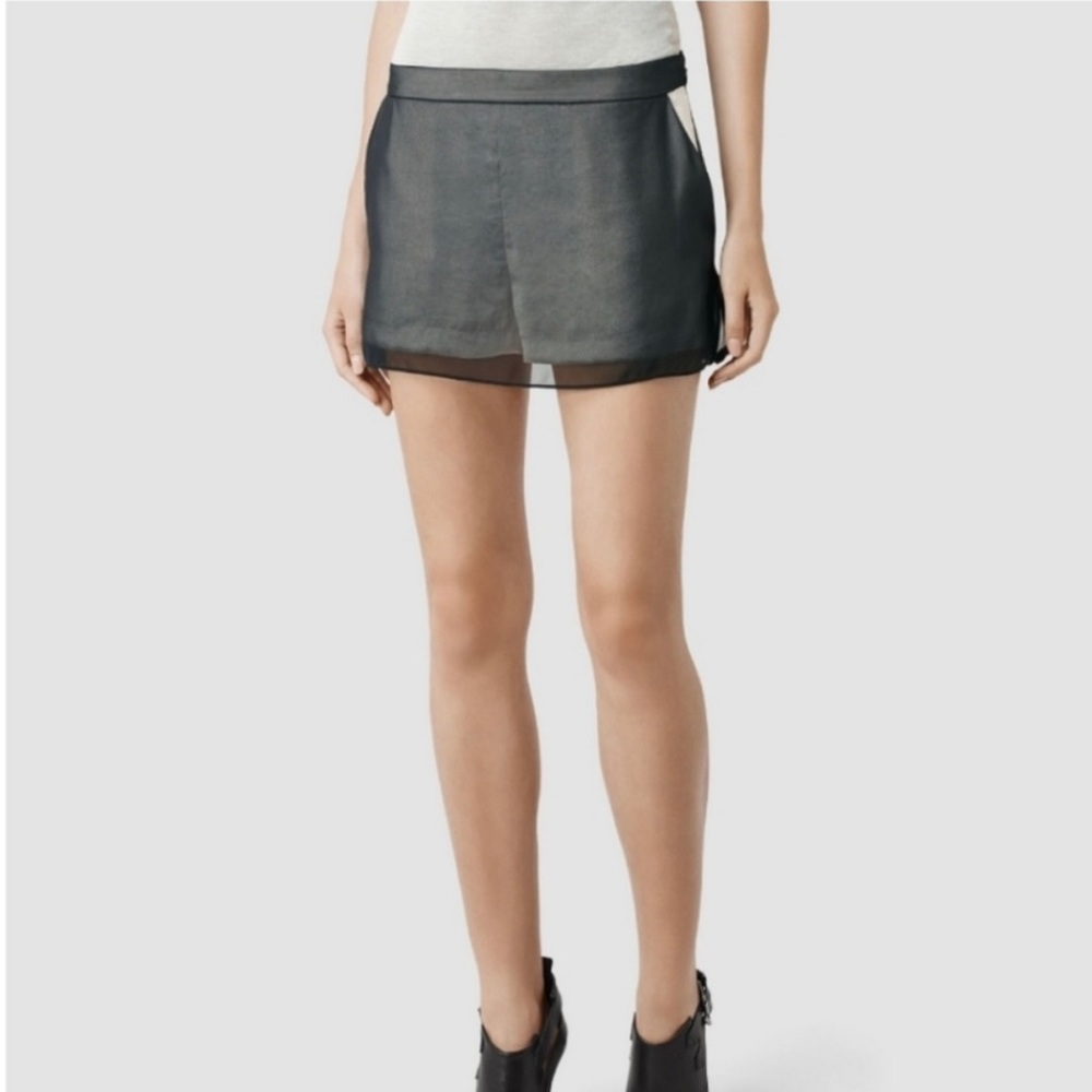 ALL SAINTS CHIFFON/SATIN SKORT
